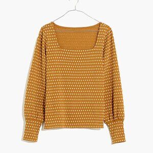 Madewell Floral Jacquard Square-Neck Top